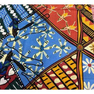 Vibrant Cotton Fat Quarter Fabric 18x22” Birds Floral African-Inspired Print